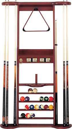 hj scott cue racks - 7 Cue Wall Rack With Bridge Clip