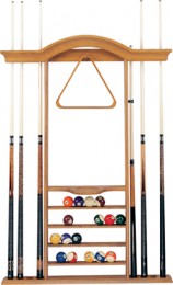 Game Room Furnishings - 7 Cue Wall Rack - hj scott cue racks