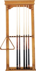 Game Room Furnishings - 10 Cue Wall Rack - hj scott cue racks