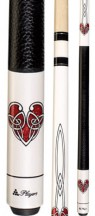 Two Piece Cues - Glitter Red Celtic Hearts - Players