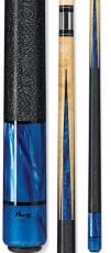 Two Piece Cues - Brilliant Blue Pearl with Natural Maple - Viking