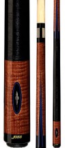 Two Piece Cues - Antique Curly Maple w/ Blackwood  & Blue Inlays - Joss