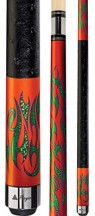 Players - Mandarin Kandy Black Ostrich - Two Piece Cues