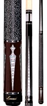 Two Piece Cues - Ebony w/ bohemian silver inlays - Lucasi