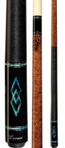 Lucasi - Emerald and Cobalt Diamonds w/ Antique Birdseye - Two Piece Cues