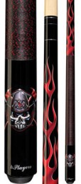 Two Piece Cues - Lethal Threat Fireman Skull 48 - Players